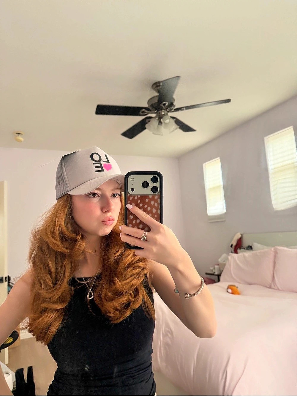 Love 22 Trucker Hat in Gray NWT
